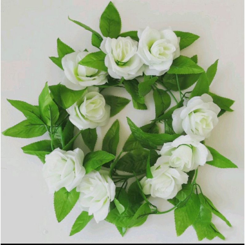 BUNGA MAWAR RAMBAT PUTIH ARTIFICIAL