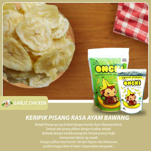 

Keripik pisang Ongki rasa ayam bawang