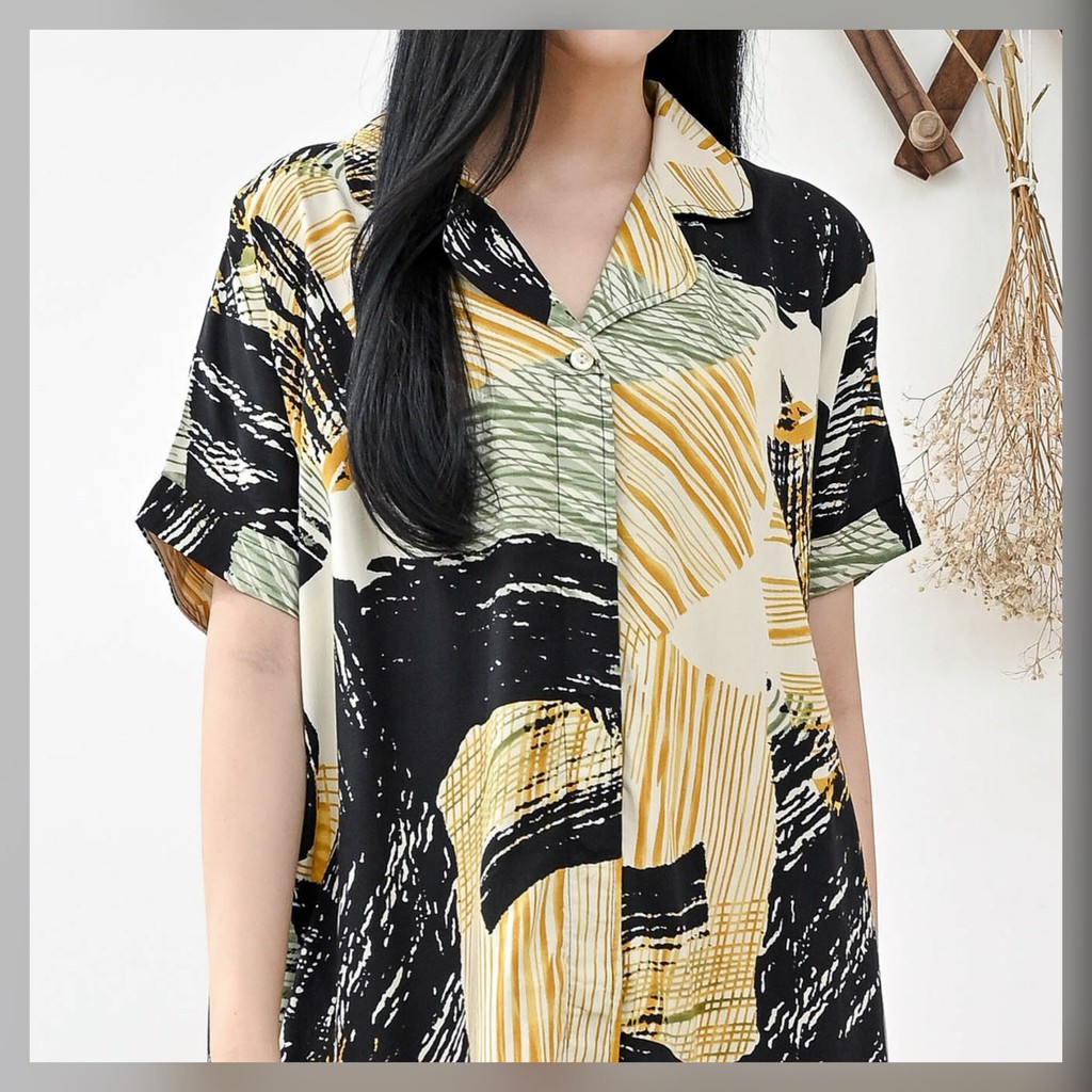 Yoko Nightdress - Sleepwear Daster-Green Forest