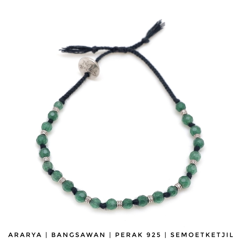 

Semoet Ketjil Gelang Bohemian Ararya Perak 925 Batu Agate Boho Special Edition