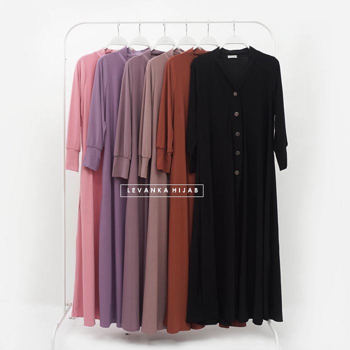 Long Cardigan atau Kardigan Panjang Wanita Bahan Jersey Korea