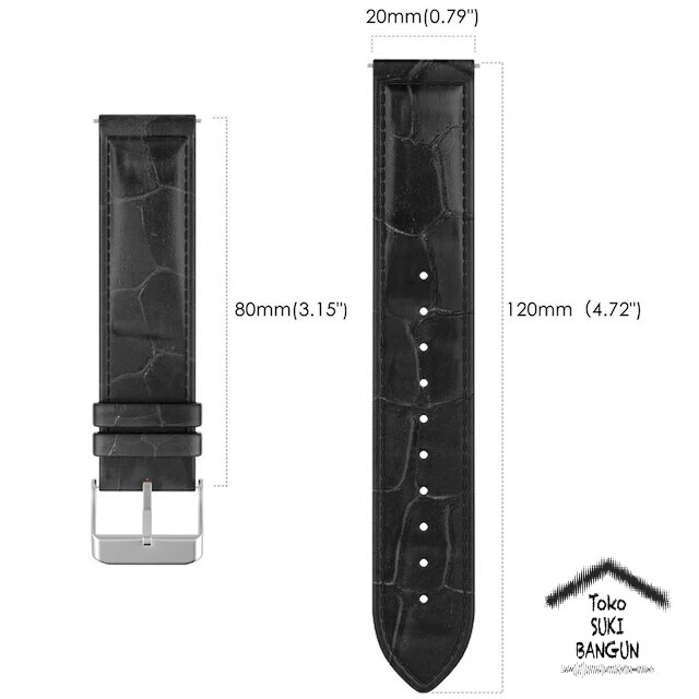 TALI JAM 20mm QUICK RELEASE Kulit Leather Vintage Watch Band Strap