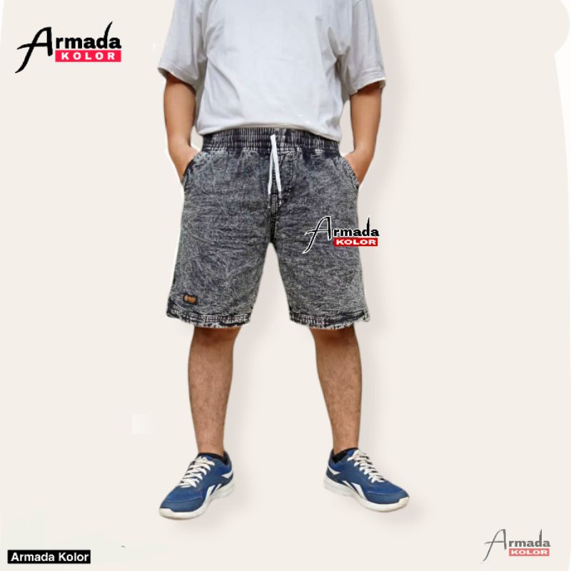 Celana Pendek Jeans Pria Boardshort Sandwash Berkualitas
