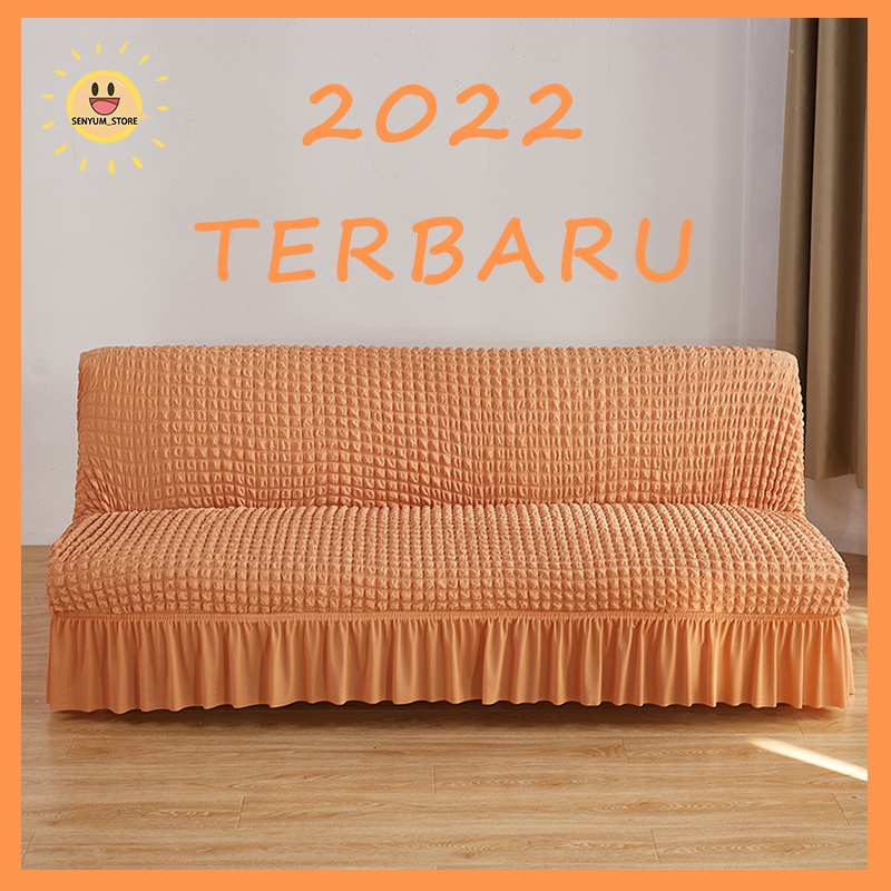 Cover Sofa Bed Penutup Sarung Alas SofaBed Elastic Tebal Sofa Bed Cover With Skirt / Polos Renda