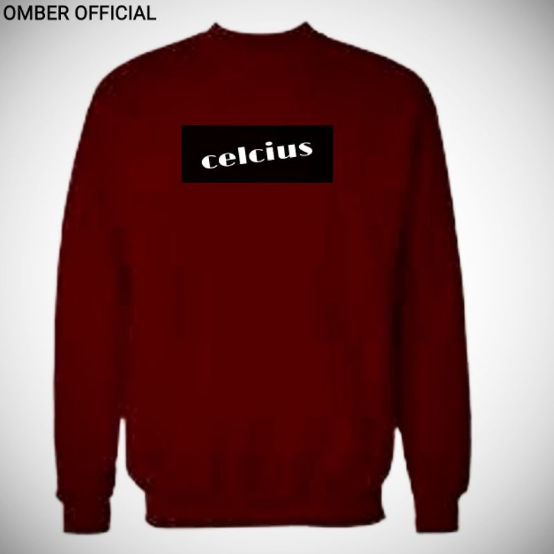 CELCIUS Crewneck Sweater MERAH MAROON Ready