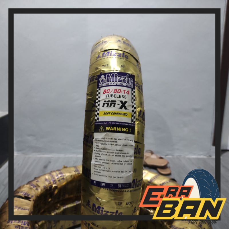 BAN LUAR MIZZLE MRX 80 80 RING 14 TUBELESS SOFT MR X
