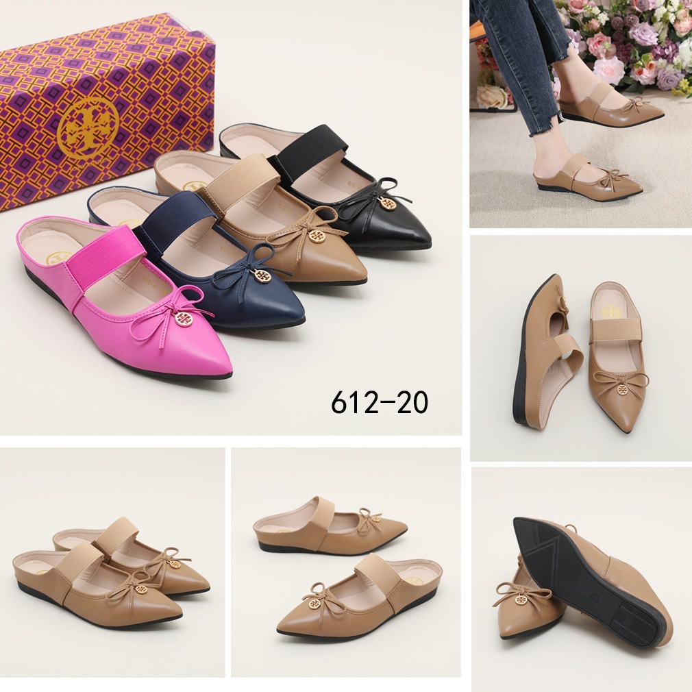 TB Leather Flat Heels Sandals 612-20