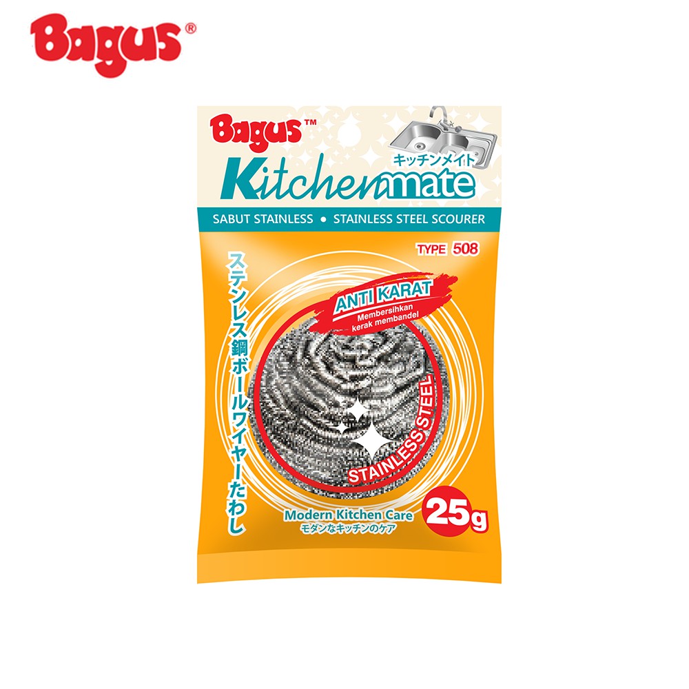 Bagus Sabut Stainless Scourer kawat cuci piring 25 g 1pc 508