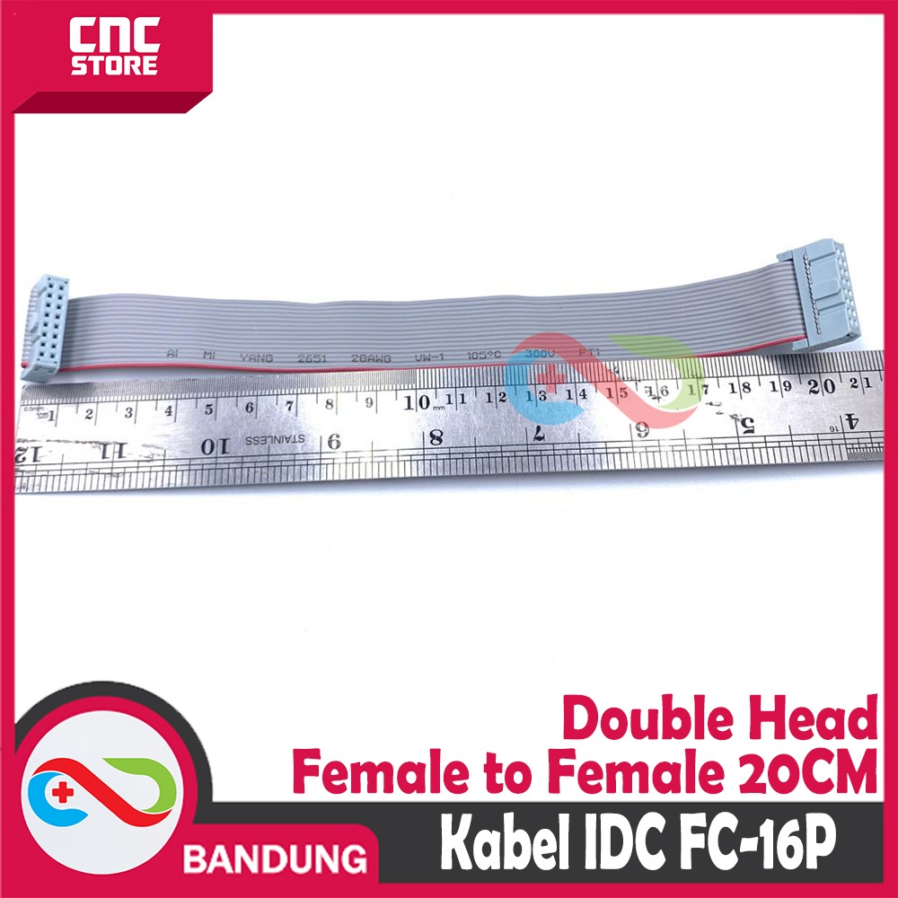 KABEL FC-16P JTAG IDC DOUBLE HEAD FEMALE TO FEMALE 20CM FOR PANEL P10