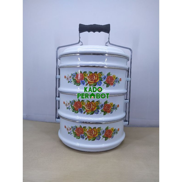 rantang tenong enamel - rantang besar - rantang jumbo 24cm 4susun