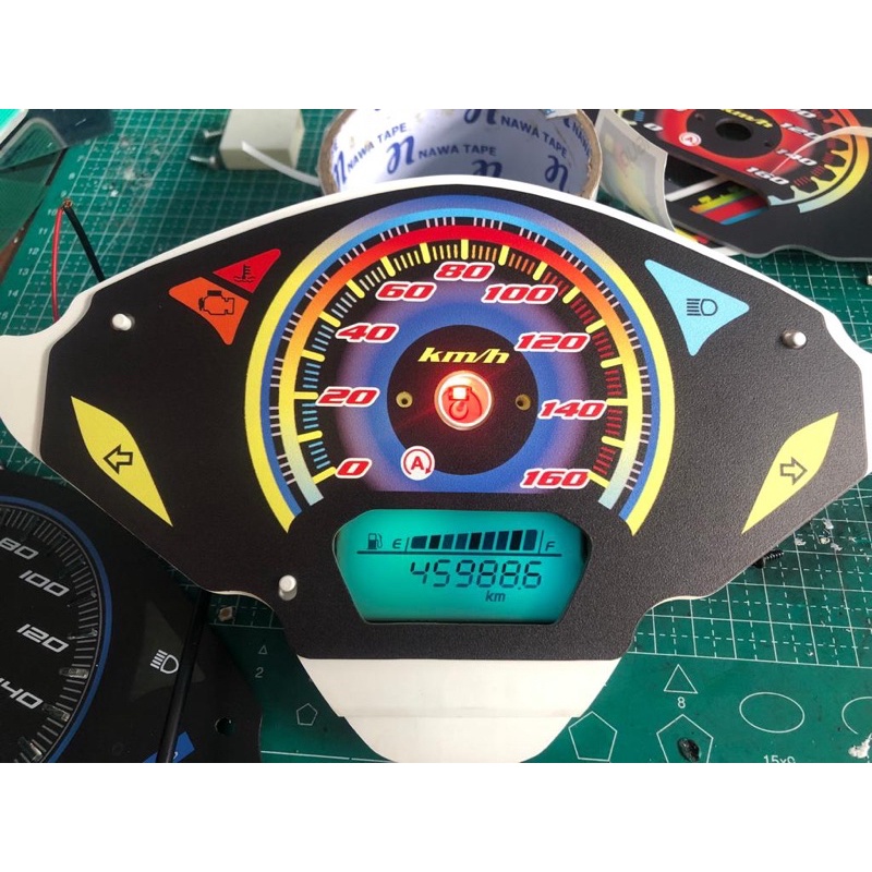 papan panel speedometer custom vario 125 old bohlam cbs