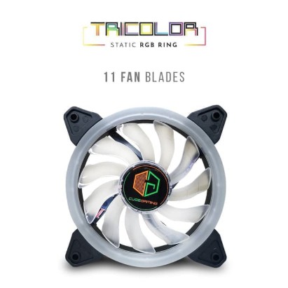 CUBE GAMING TRICOLOR STATIC RGB 12CM RING FAN