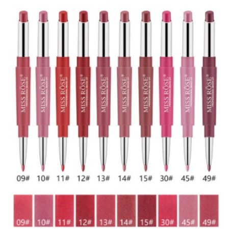 Miss Rose Lasting Long Multifunct Makeup Pencil Waterproof Pen Lipstick Lip Matte Liner LS 7102-001