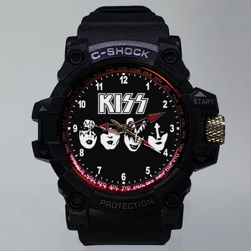 (ISTIMEWA BOSSQUE) JAM TANGAN KISS LIST MERAH - EXCLUSIVE 2