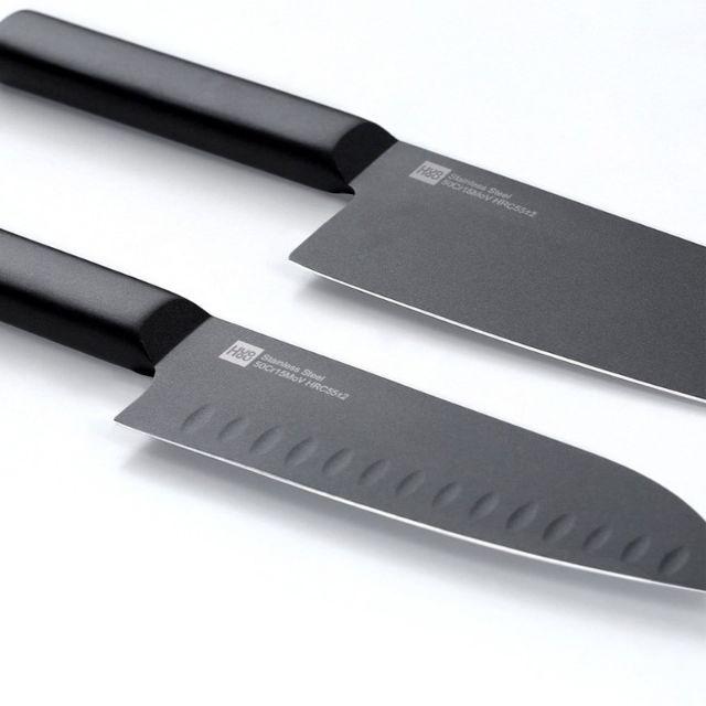 Pisau Daging / Pisau Dapur Xiaomi Mijia Huohou Kitchen Knife 2 Pcs