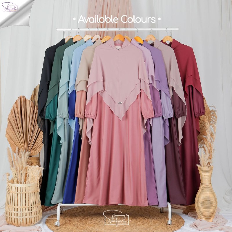 Shofwah Emyca Basic Dress Gamis Polos Bahan Katun Phoebe-2