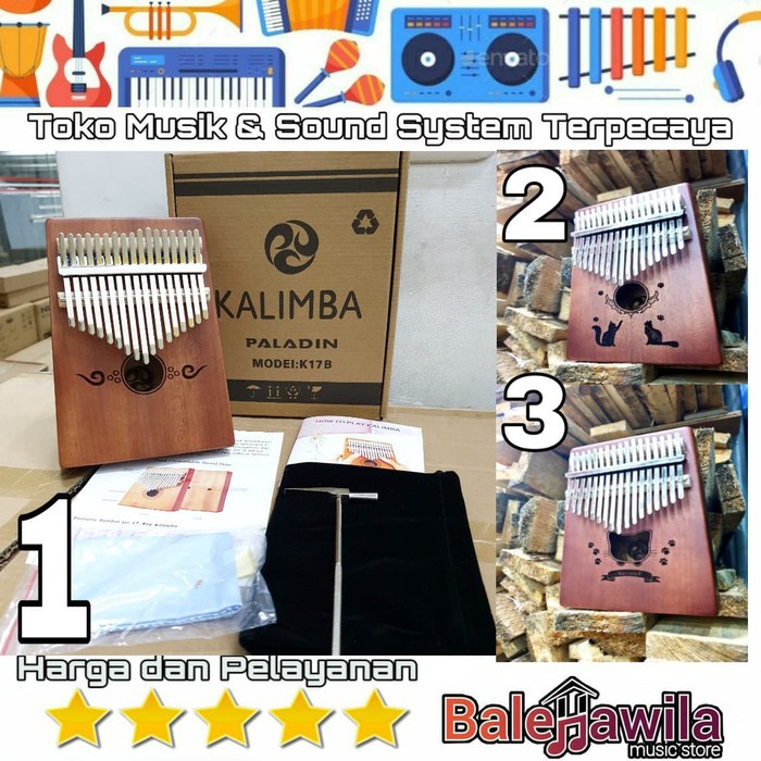 TERMURAH - KALIMBA 17KEY IMPORT MAHOGANY WOOD KALIMBA 17 KEYS KAYU KERAS SOLID KALIMBA
