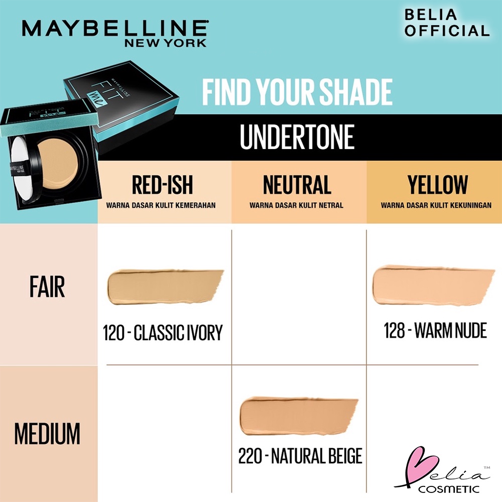 ❤ BELIA ❤ Maybelline Fit Me Matte &amp; Poreless Cushion | Cushion Foundation | Coverage | Make Up | BPOM