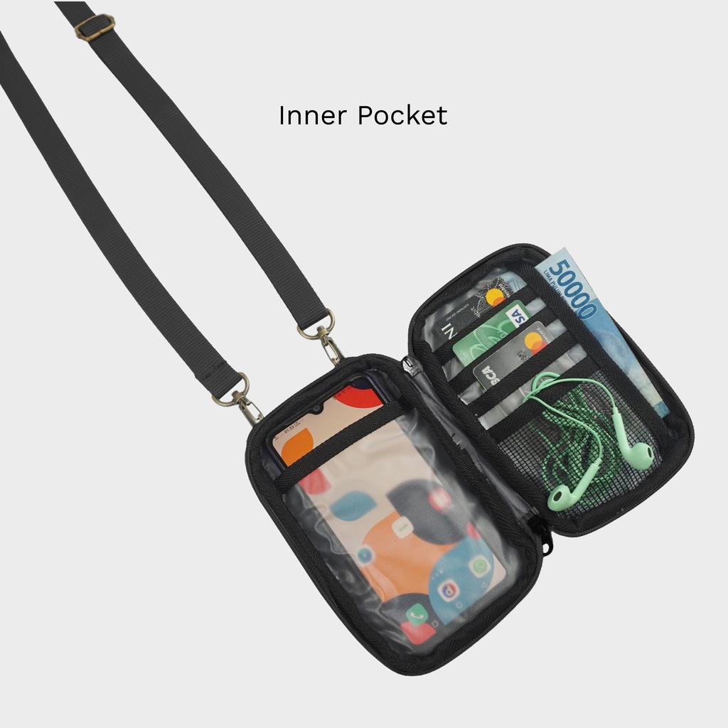 Evroa - Sling Phone Polka - Dark Grey