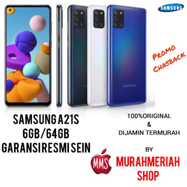 SAMSUNG GALAXY A21S 3/32GB & 6/64GB GARANSI RESMI SEIN