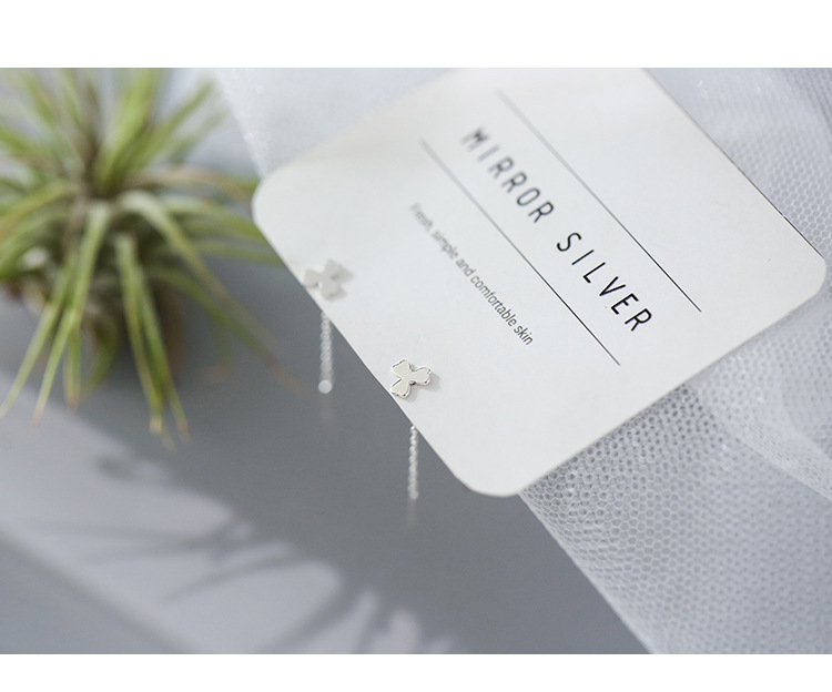 【SilverBaby】Italy Silver Earrings Anting wanita dengan berlian fashion perhiasan-5