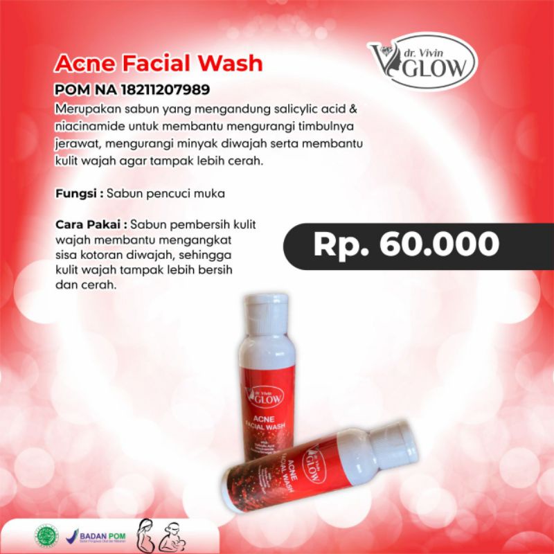 ACNE FACIAL WASH BY DR VIVIN GLOW