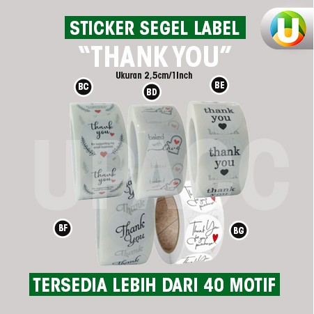 

[Isi 100Pcs - Part 13] Stiker Segel Thank You For Your Order Stiker untuk Kemasan Stiker Amplop