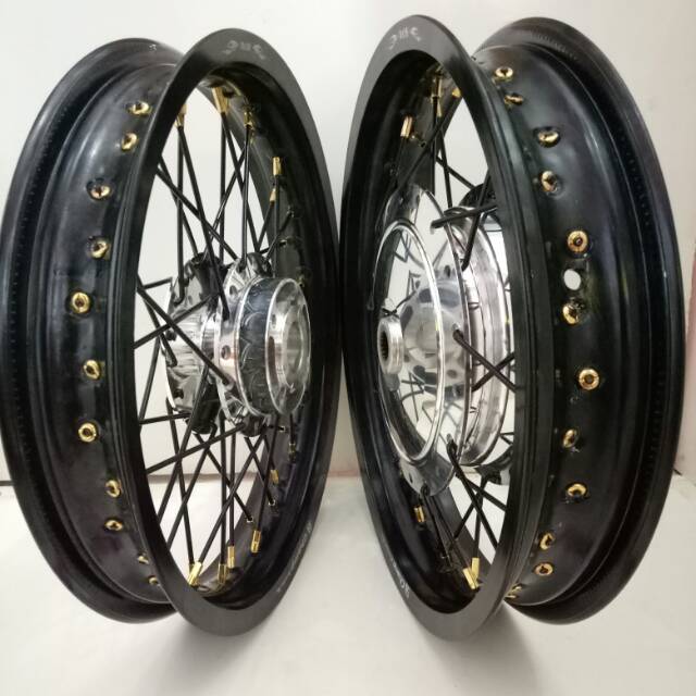 Velg Sepaket Ring 14 L 185-215 Beat Scoopy Mio Fino Xeon Vario Velg Lebar Jari jari Tromol