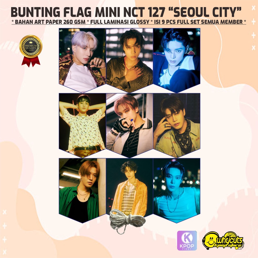 BUNTING FLAG / GARLAND FLAG MINI PREMIUM NCT 127