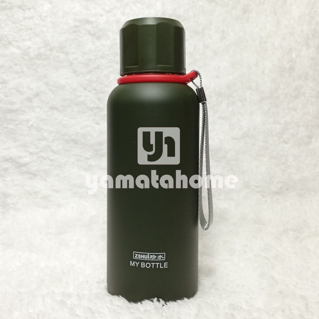 Thermos My Bottle Termos Stainless Travel &amp; Cold 420ml / Termos Pure Healthy Happy / Termos Air Panas  Botol Olahraga Travel Luar Ruangan, Baja Tahan Karat, 420Ml