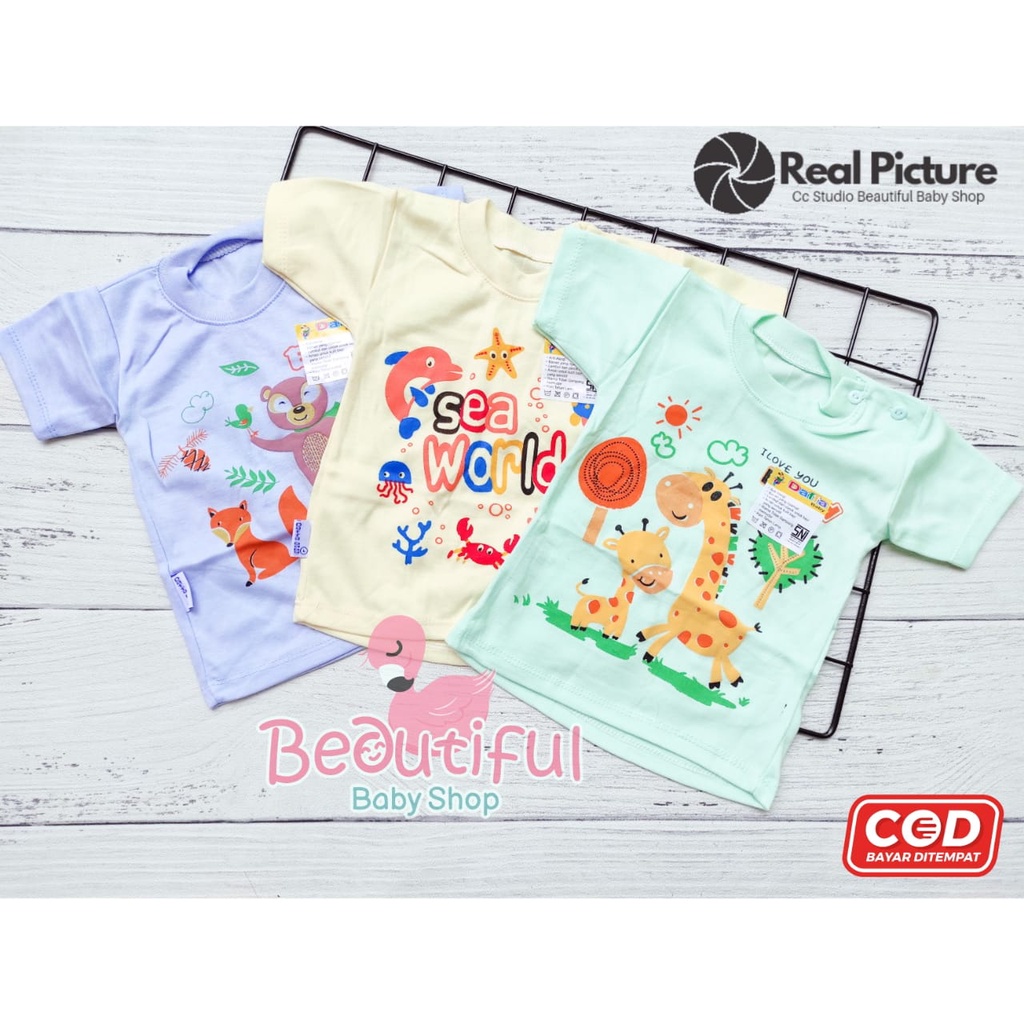 3pcs Kaos Oblong Bayi SNI MLXL / Atasan Baju Bayi Lengan Pendek / Baju Bayi Pendek / Baby.ou