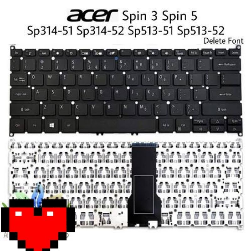 Keyboard Acer Spin 3 SP314-51 SP314-52 SP314-53