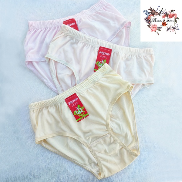 Celana Dalam Wanita CD Perempuan Jumbo / Daleman Wanita Cantik Size Besar Tersedia Ukuran L XL XXL Polos Katun Nyaman Karet Pinggang Kerut Warna Random