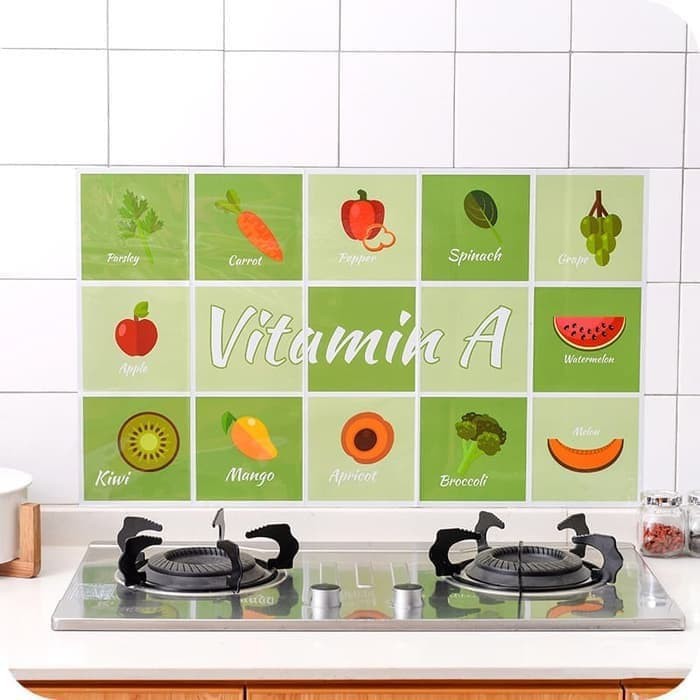 [DEASTORE] STICKER DINDING DAPUR ANTI MINYAK MUDAH DIBERSIHKAN / STIKER WALLPAPER DEKOR DAPUR