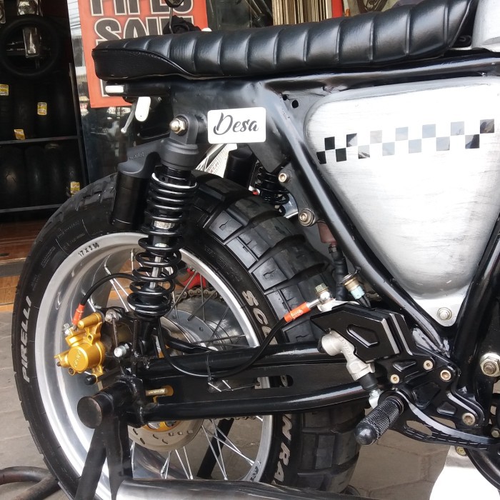 FREE Ongkir Shock Belakang Motor 340 - Double Shock Tabung Atas 8971 Hitam Scarlet