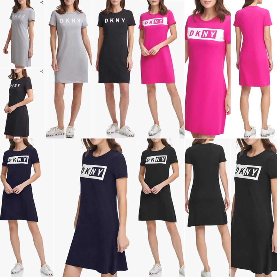 Dkny logo t-shirt dres