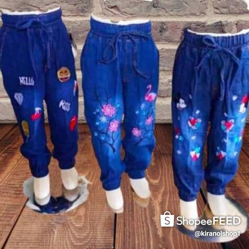 Celana Jeans Panjang Anak- Anak Perempuan  Usia 4-12 thn Terbaru