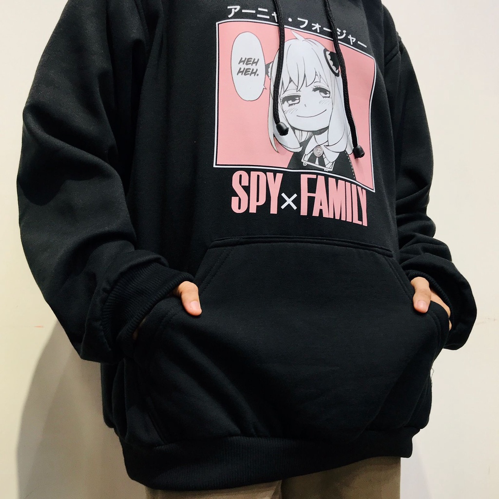 Hoodie Anya Smirk Kanji Anime Manga Spy X Family