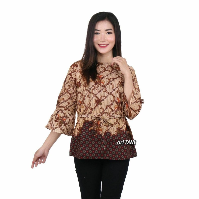 ATASAN BATIK WANITA BAHAN KATUN BLUS KERJA WANITA BLUS BATIK PEKALONGAN