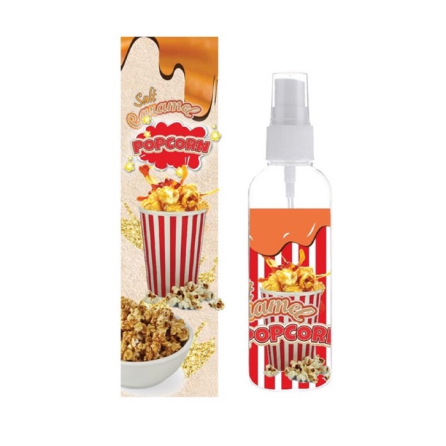 PARFUM BODY MIST POPCORN 100ML PREMIUM / PARFUM POPCORN CARAMEL TAHAN LAMA