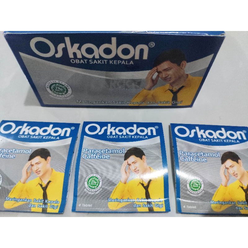 Jual OSKADON OBAT SAKIT KEPALA (STRIP 4 TABLET) | Shopee Indonesia