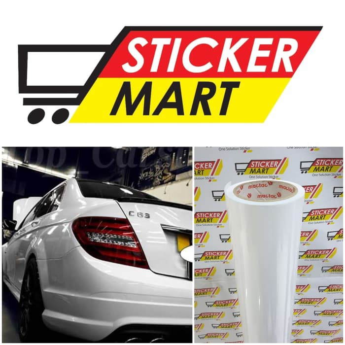 Sticker White Glossy putih MACTAC Europe alt.Oracal Murah Stickermart - Putih