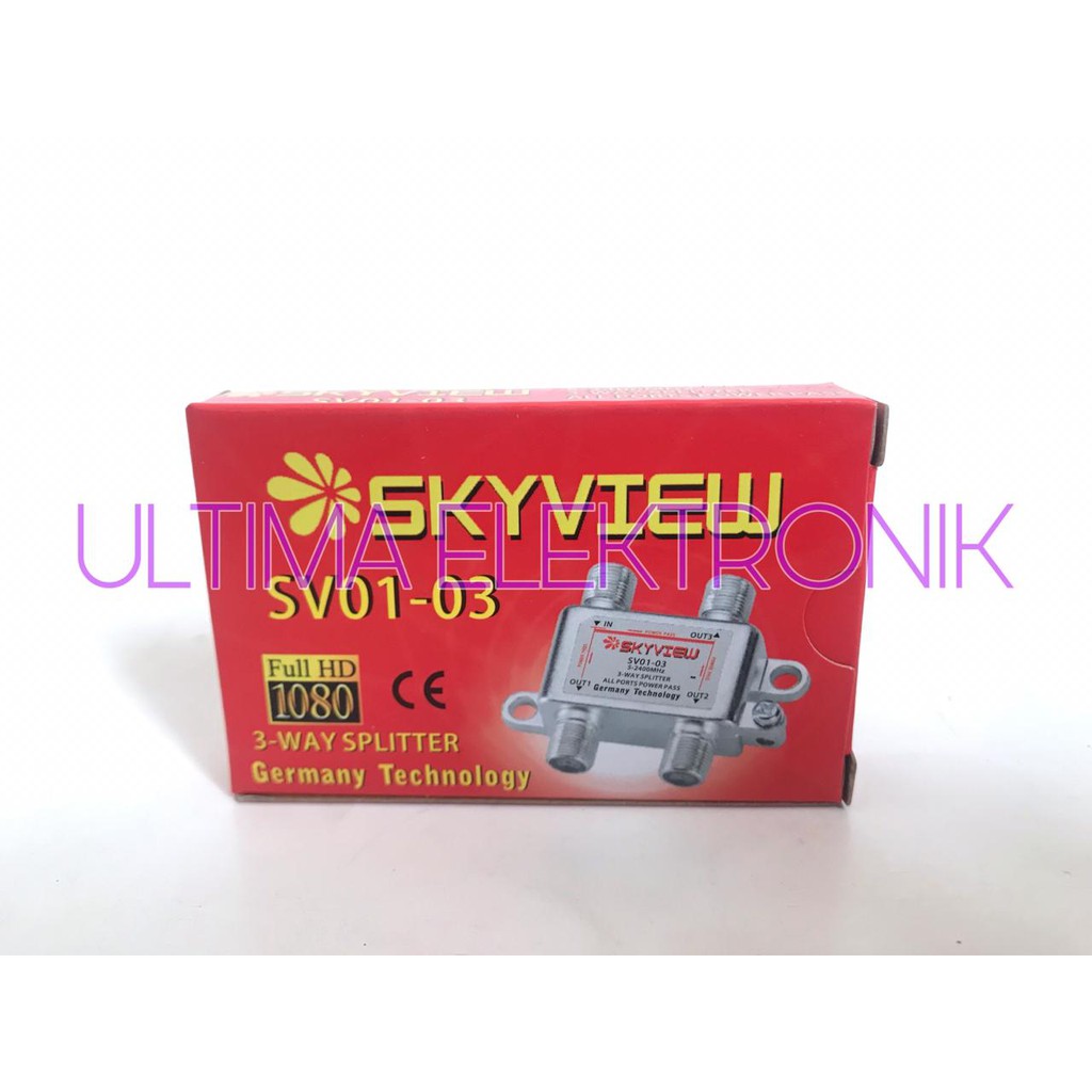 Splitter Skyview 3x1 All Power Pass 5-2400MHZ 3 Ways