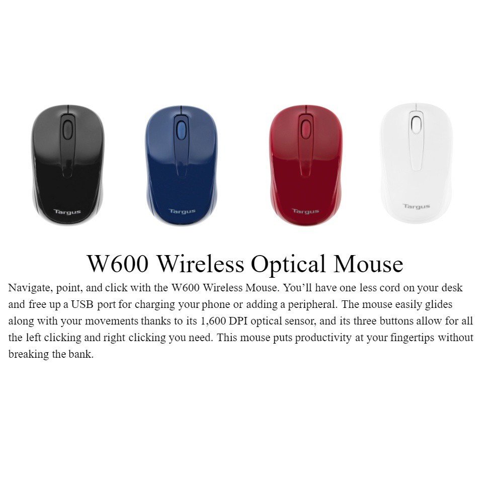 Targus AMW600 Mouse Wireless - Targus Mouse Wireless AMW600 - Garansi Resmi