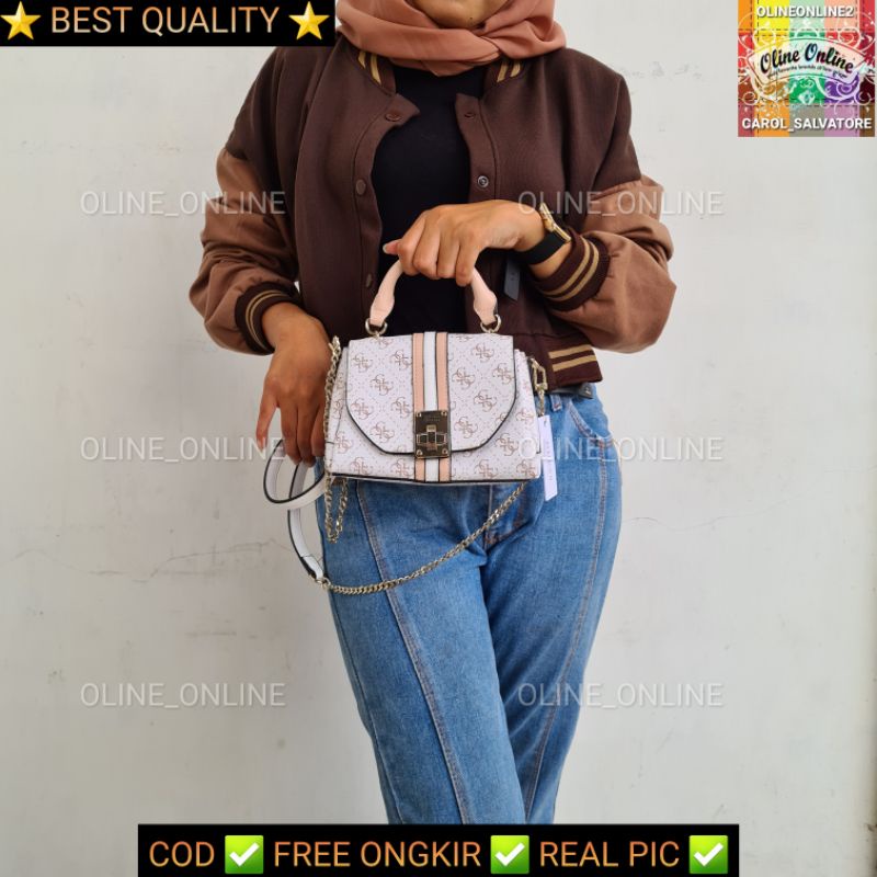 tas kasinta kashinta mini size satchel with top handle jinjing bag pesta party girl teenager remaja abg gs gb bag shoulder selempang tali panjang rantai logo 4g kecil best seller new arrival