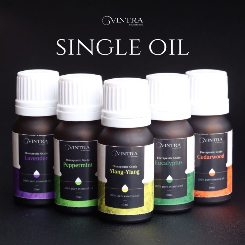 100% PURE ESSENTIAL OIL AROMATHERAPY THERAPEUTIC GRADE ( PREMIUM SINGLE OIL ) - VINTRA 10ml