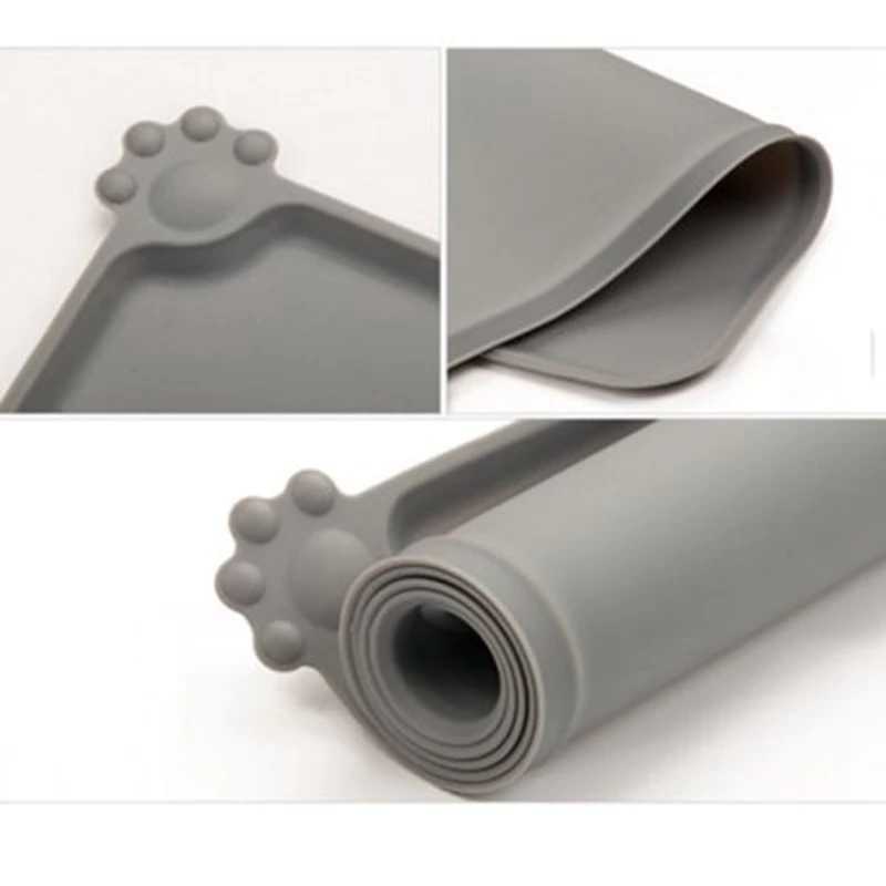 Matras Tempat Makan Kucing Anjing Pet Food Mat Dog Cat Bahan Silicone Karpet Lantai Waterproof Berkualitas