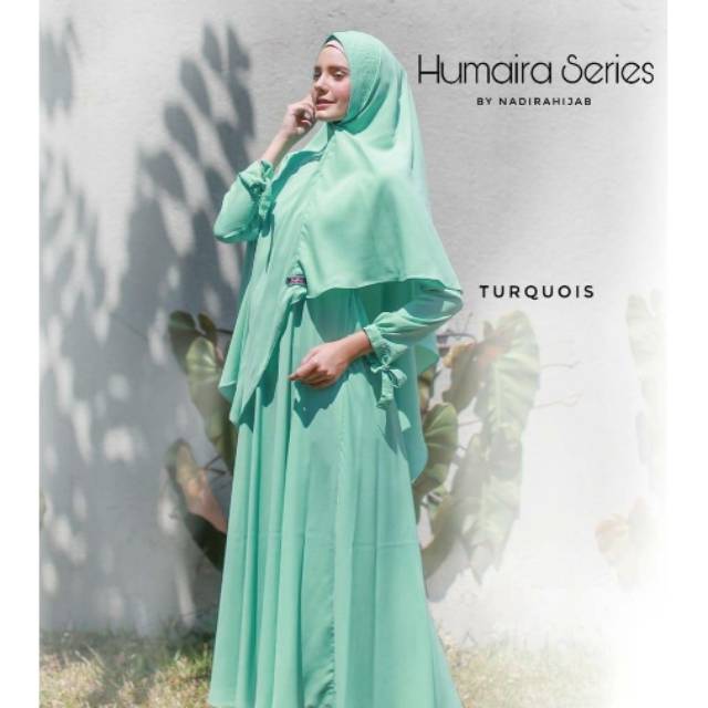 Gamis humaira hijau syari
