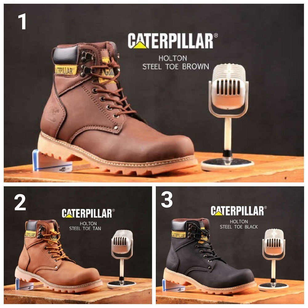 caterpillar holton steel toe boots