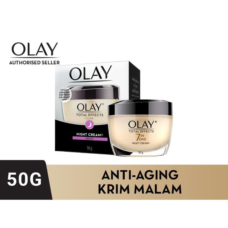 Olay Total Effects Anti-Aging Night Cream / Krim Malam 50g